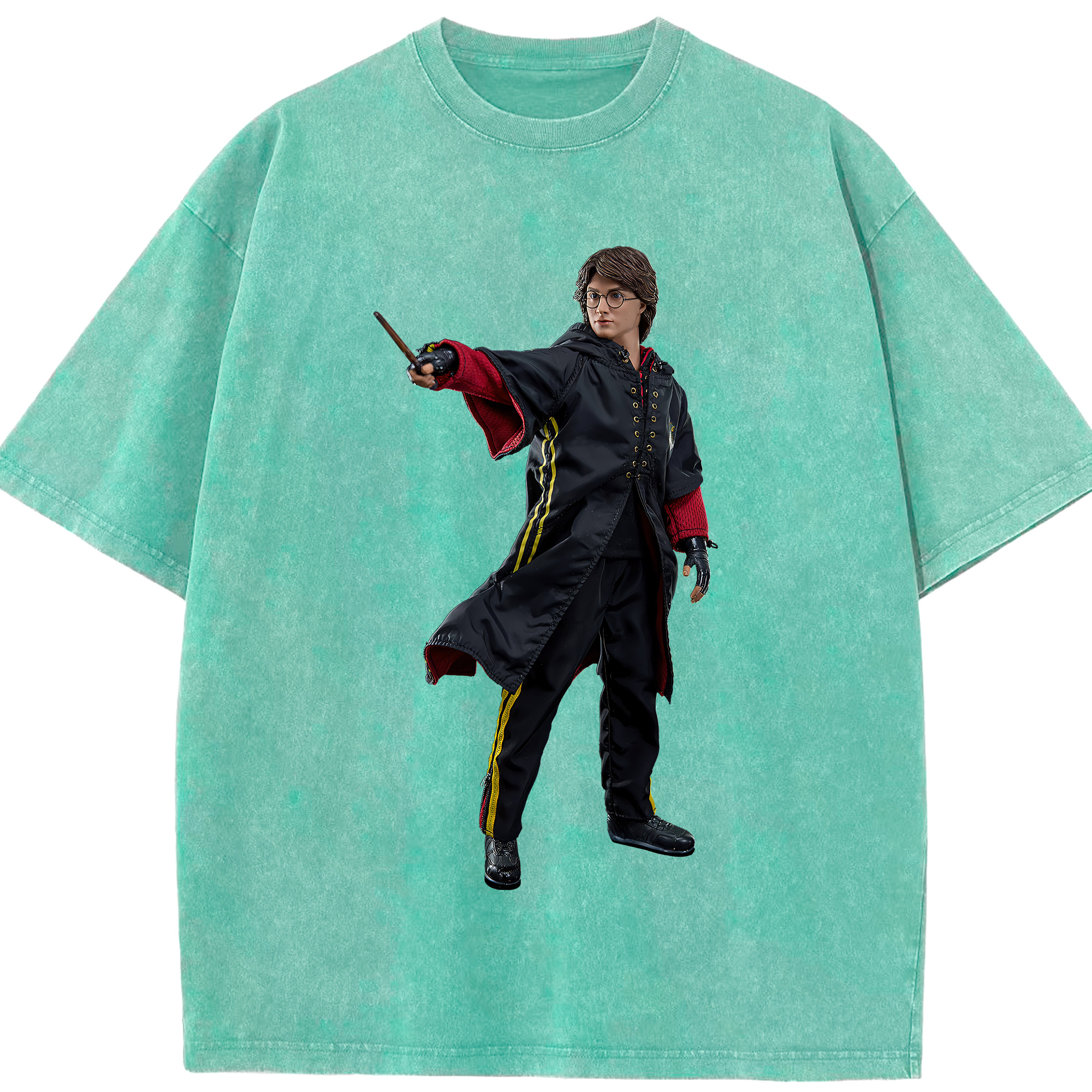 （画像用） Harry Potter ハリー・ポッターシリーズ 綿100% ヴィンテージ風 半袖Tシャツ（フロントプリント）